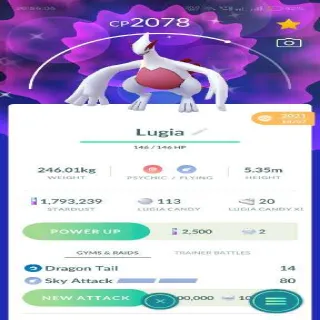 Shiny Lugia 2021
