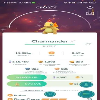 Shiny Charmander With Hat