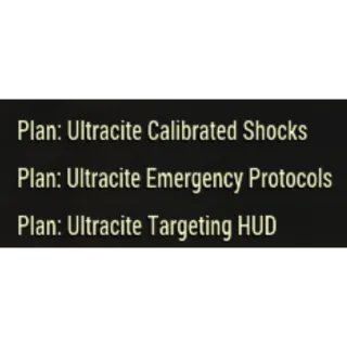 All 3 Ultracite Plan