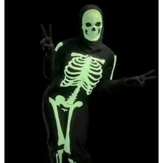 [PC] Glowing Skeleton Hood & Costume