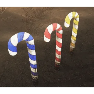 Plastiform Candy Cane - Blue, Red, Yellow