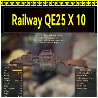 10 x Railway Rifle QE25