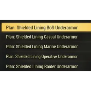 All 5 Plan: Shielded Lining