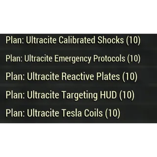 [PC] All 5 Ultracite power armor modified full set Plan