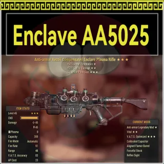 [PC] 50 LVL Enclave Plasma AA5025 (Aligned Flamer Barrel)