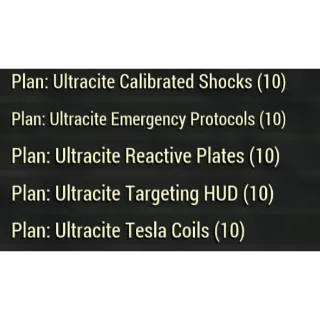 All 5 Ultracite Plan