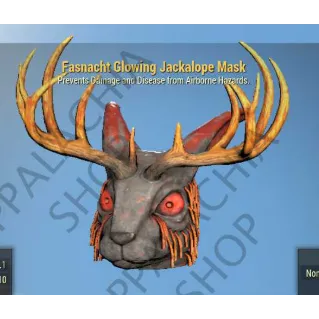 Fasnacht Glowing Jackalope Mask