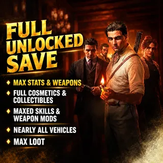 Mafia: The Old Country PS5 Save｜100% Completion｜Max Stats,Full Weapons & Collectibles