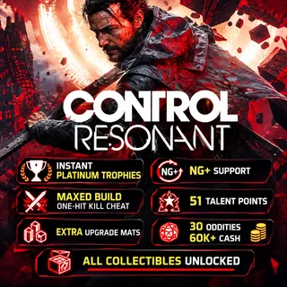 CONTROL Resonant Maxed Platinum Save | Instant Trophies + NG+ Full Inherit + One-Hit Kill