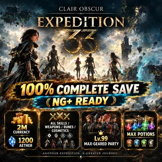 Clair Obscur: Expedition 33 PS5 Save File | 100% Complete, NG+ Unlocked | Lv.99 Full Party & One-Shot Build 