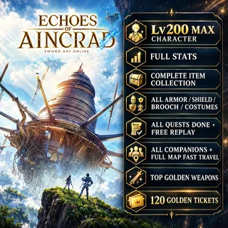 Echoes of Aincrad PS5 Full Endgame Save｜Lv200 Max｜2.3M Gold｜Full item Unlocks