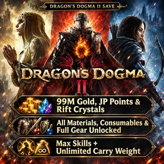 Dragon’s Dogma 2｜PS5 First Pawn Starter Save｜Max Resources｜Full Item Skill Unlocks｜Unlimited Carry Weight