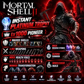 Mortal Shell 2 PS5 Save | Lv1000 | Instant Platinum Trophy | All 8 Shells Maxed