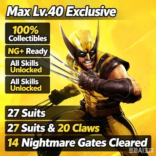 Marvel's Wolverine PS5 Completed Save | Max Level 40, All Suits, Powers Unlocked, NG+ Ready