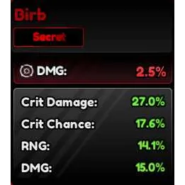 Anime Vanguards Birb Perfect Stats Clean Not Corrupted Anime Vanguard Birb Good Stats