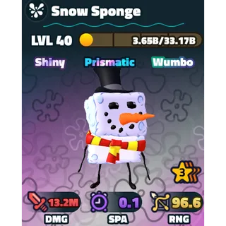 Spongebob Tower Defense [SBTD] - SW 3* Snow Sponge