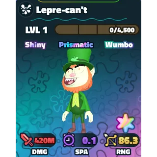 Spongebob Tower Defense [SBTD] - SS (Super Star) SW Lepre-can't (Leprecant)