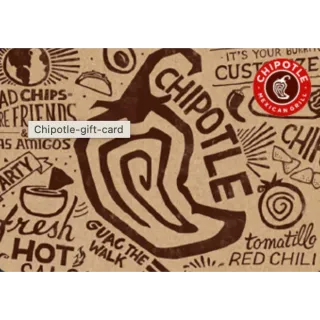 $50.00 USD Chipotle