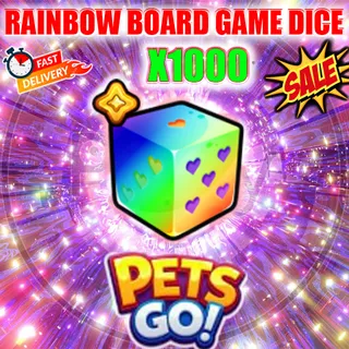 RAINBOW BOARD GAME DICE X1000