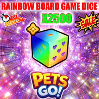 RAINBOW BOARD GAME DICE X2500