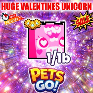 HUGE VALENTINES UNICORN