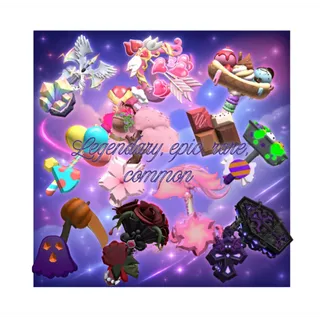 Legendary,rare,epic andcommon|216set
