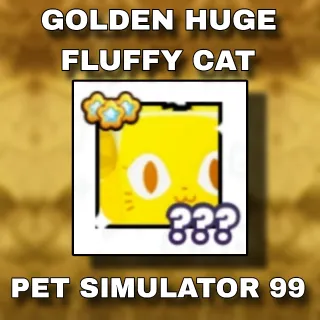 Golden Huge Fluffy Cat | PS99