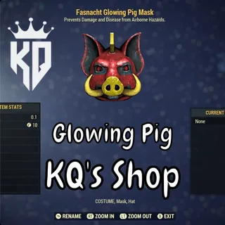 Glowing Pig Mask