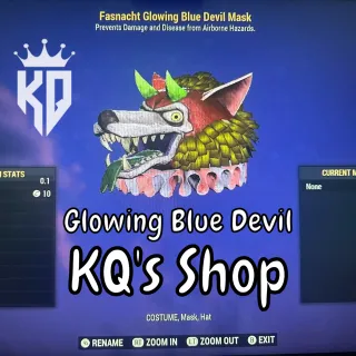 Glowing Blue Devil