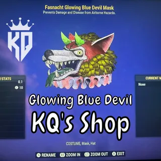 Glowing Blue Devil