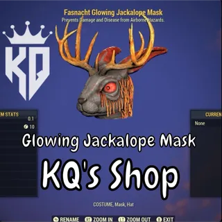 Glowing Jackalope Mask