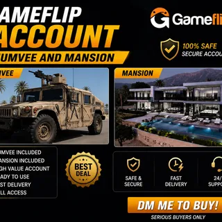 Account Blockspin Humvee and mansion money 500k in atm and add more 500k 