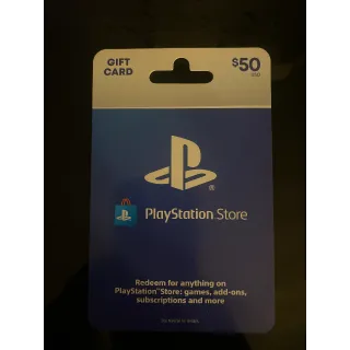 $50.00 USD PlayStation Store