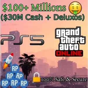 PS5 GTA V | 110+ Million Total | 32+ RP Level | {Cash+Dulexo} | Full Access | Safe & Secure | Instant Delivery + Gifts