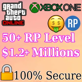 Xbox 1 GTA V | 50+ RP Level | 1.2 Million | Full Access | 100% Safe & Secure | Instant Delivery | Modded Account