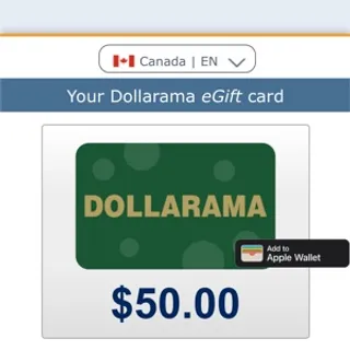 Dollarama gift card 