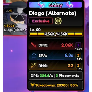 Anime Vanguards Shiny diogo