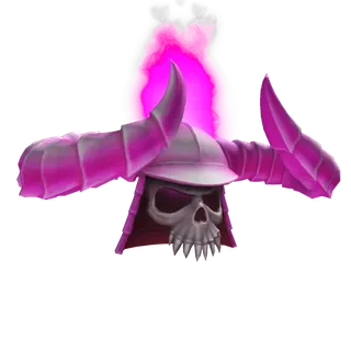 Flaming Pink Horned Helmet