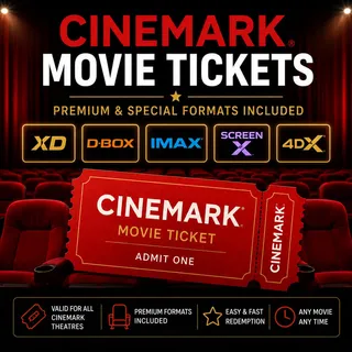 9× Cinemark Movie Tickets – Premium & Special Formats Included