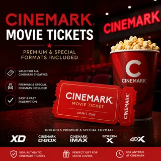 1× Cinemark Movie Tickets – Premium & Special Formats Included