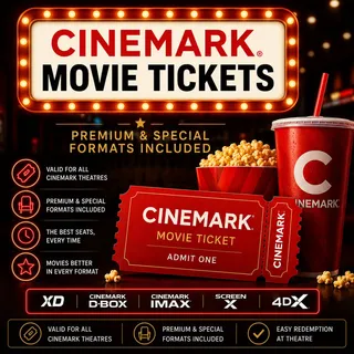 8× Cinemark Movie Tickets – Premium & Special Formats Included