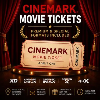 5× Cinemark Movie Tickets – Premium & Special Formats Included