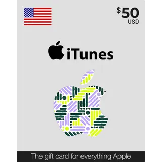 $50.00 USD Apple ITune Gift Card