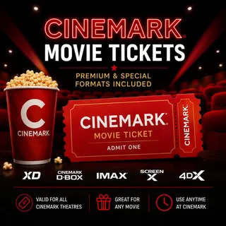 2× Cinemark Movie Tickets – Premium & Special Formats Included