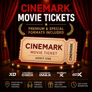 5× Cinemark Movie Tickets – Premium & Special Formats Included