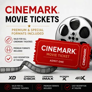 7× Cinemark Movie Tickets – Premium & Special Formats Included
