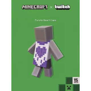 Minecraft Purple Heart Cape (Java + Bedrock Edition)