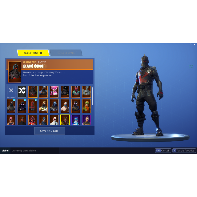 fortnite account black night skin 40 skins - fortnite all black skins