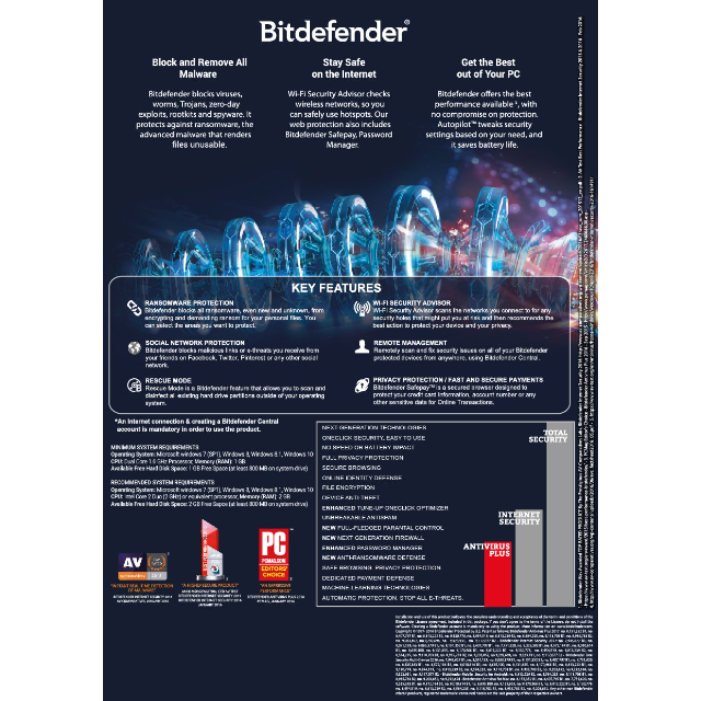 Bitdefender Total Security for 5 devices and 1 year (latest version ...