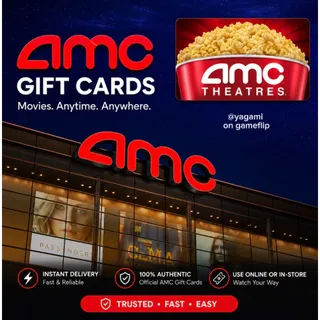 $4.00 AMC THEATRES GIFT CARD | 2X BUNDLE - WITH PIN